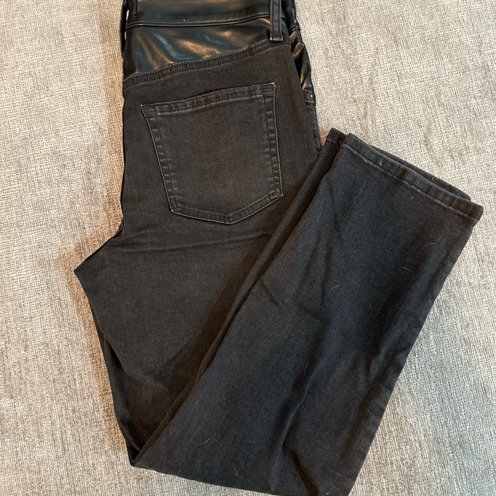 Maurice's Jeans with Faux Leather Detail